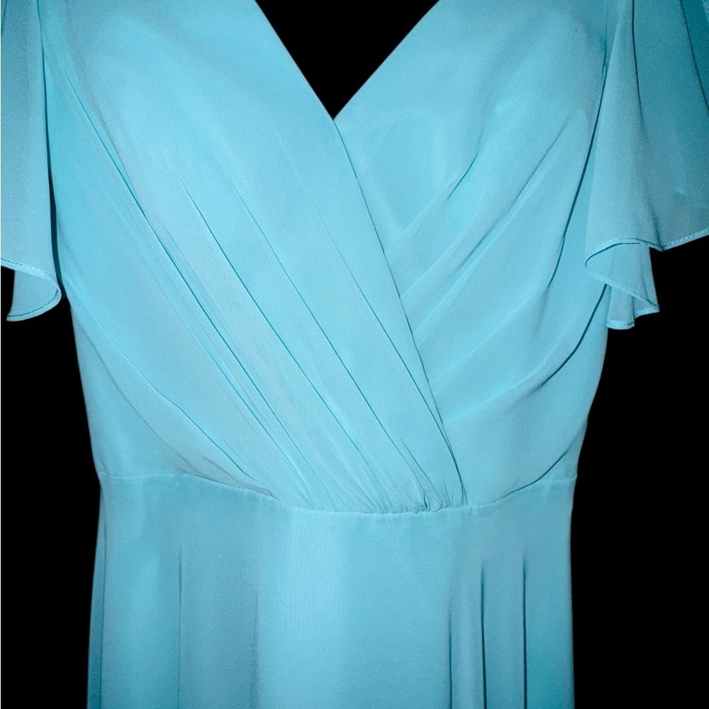 David’s Bridal Bridesmaids Dress Size 2 Blue EUC - Picture 2 of 8